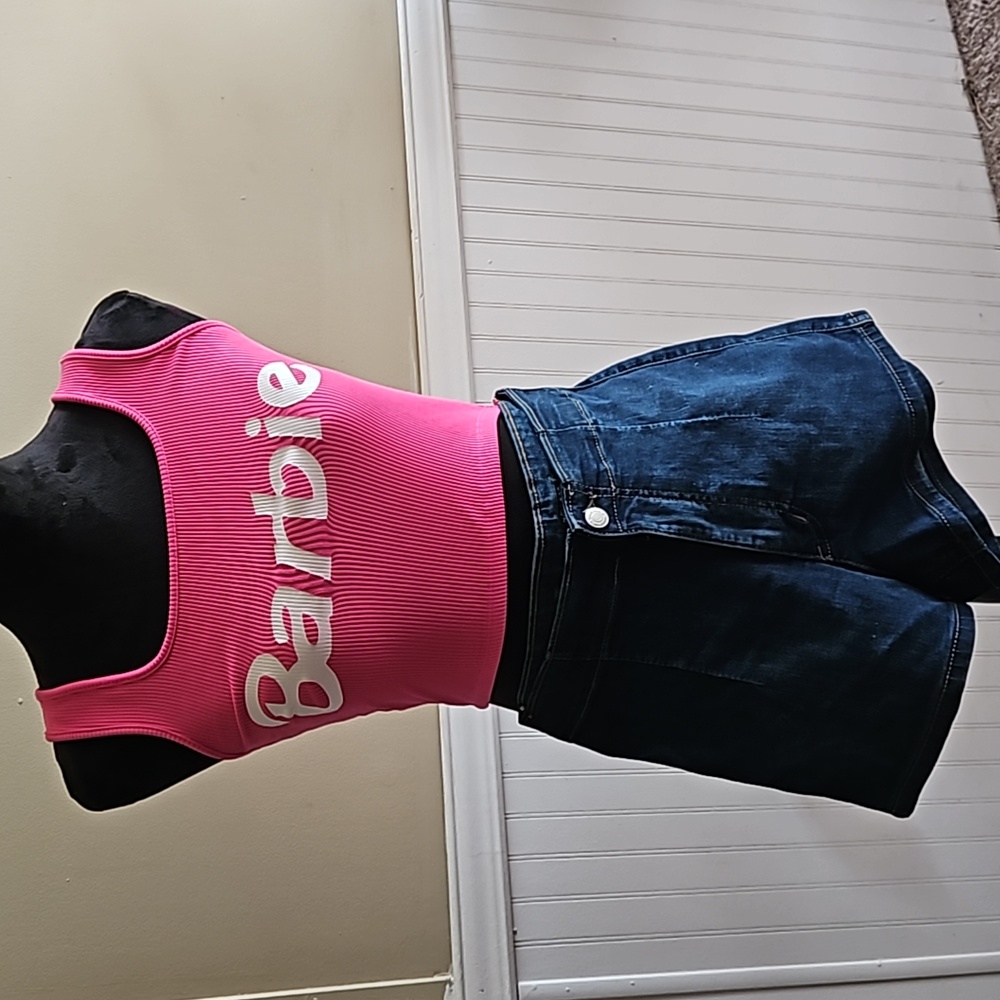BARBIE TANK/HIGH-WAIST SHORTS